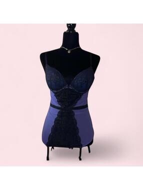Purple and Black Corset Size Medium La Senza